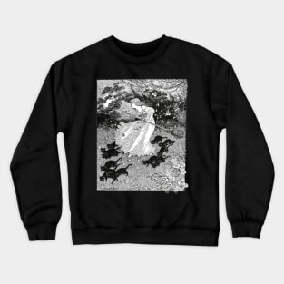 Witch and Black Cats - Ida Rentoul Outhwaite Crewneck Sweatshirt